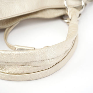 Chloé Metallic White Leather Bittersweet Shoulder Bag