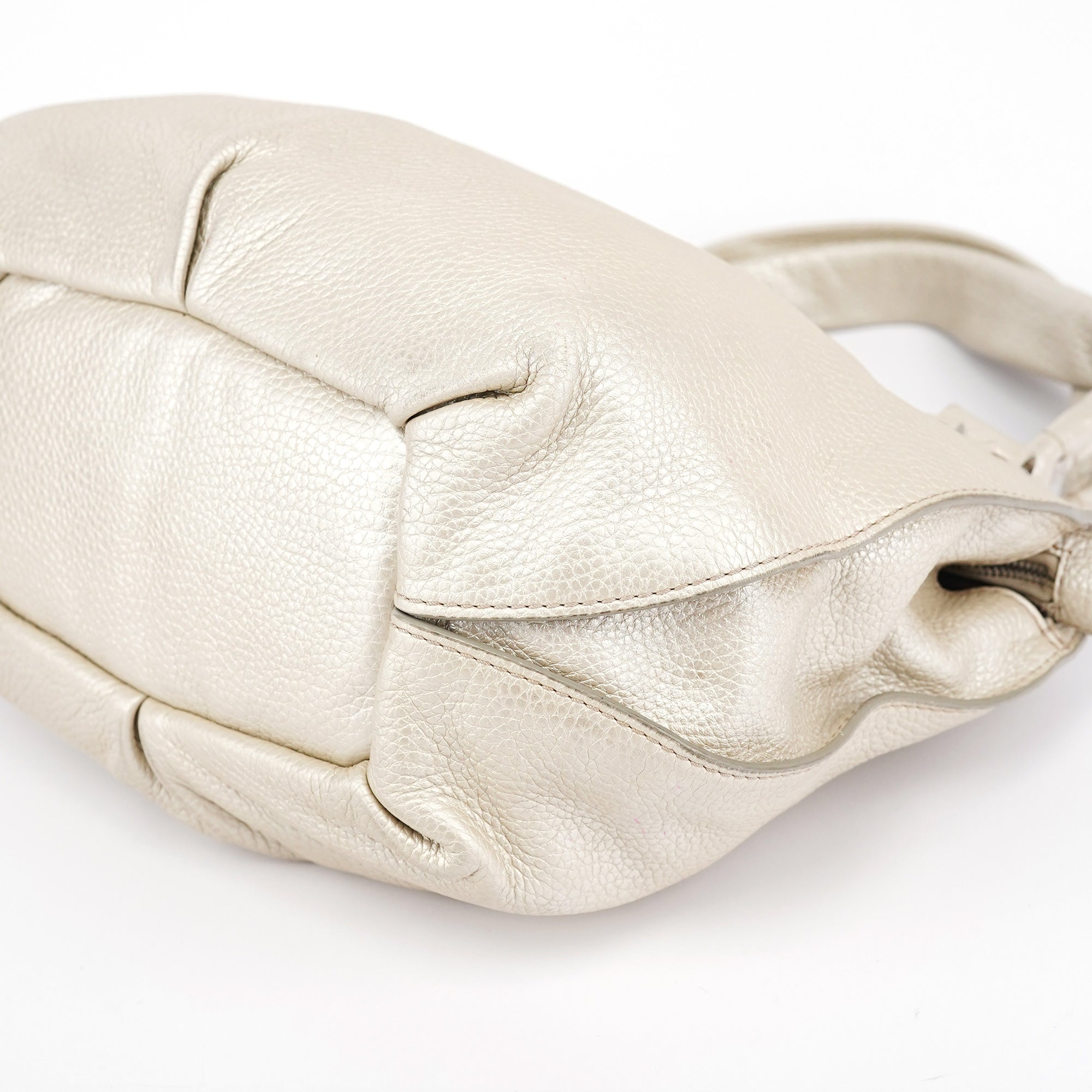 Chloé Metallic White Leather Bittersweet Shoulder Bag
