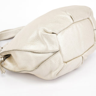 Chloé Metallic White Leather Bittersweet Shoulder Bag