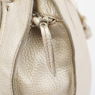 Chloé Metallic White Leather Bittersweet Shoulder Bag