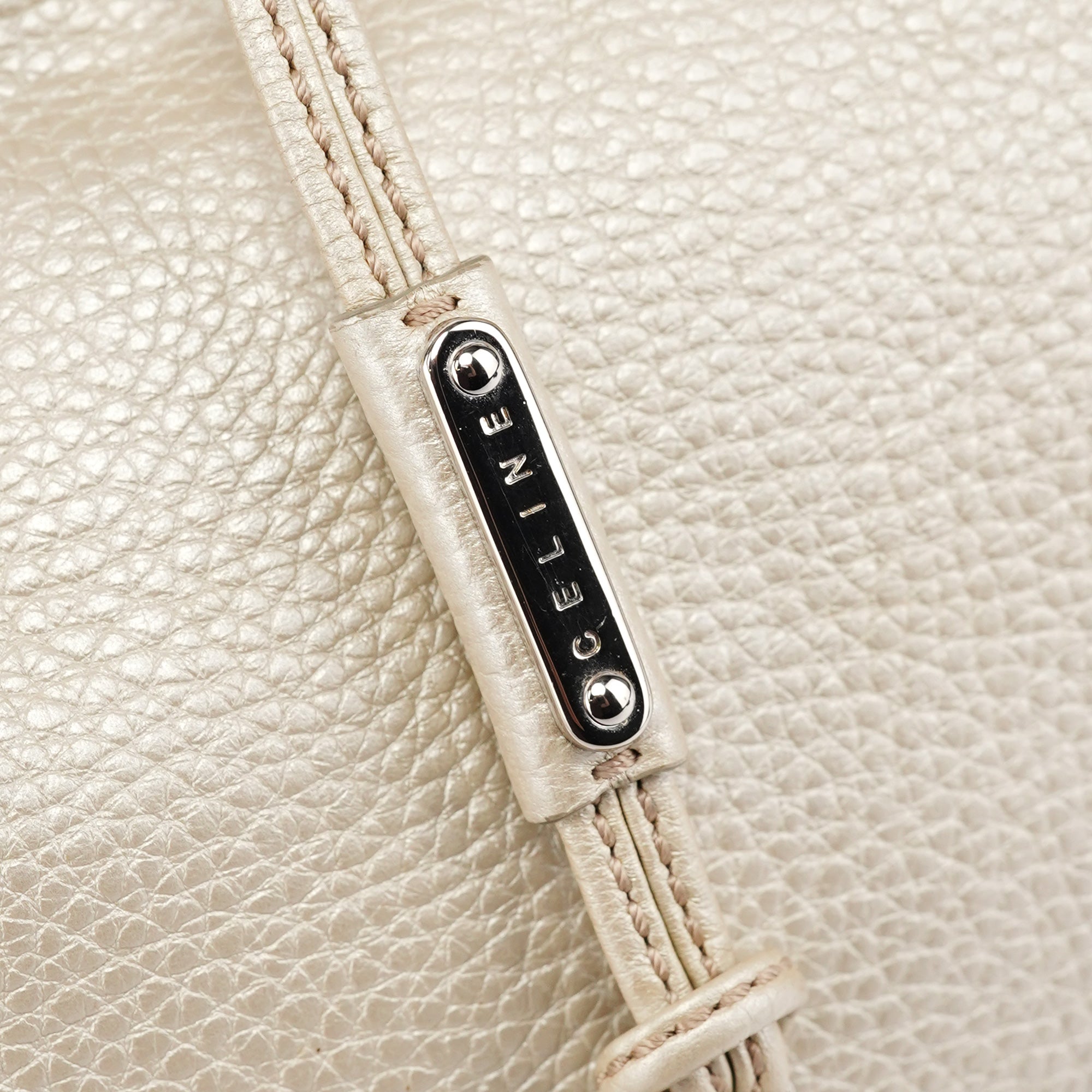 Chloé Metallic White Leather Bittersweet Shoulder Bag