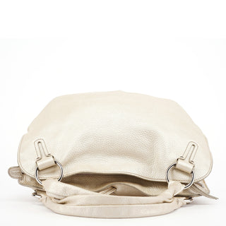 Chloé Metallic White Leather Bittersweet Shoulder Bag