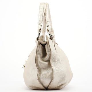 Chloé Metallic White Leather Bittersweet Shoulder Bag