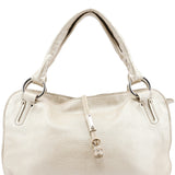 Chloé Metallic White Leather Bittersweet Shoulder Bag