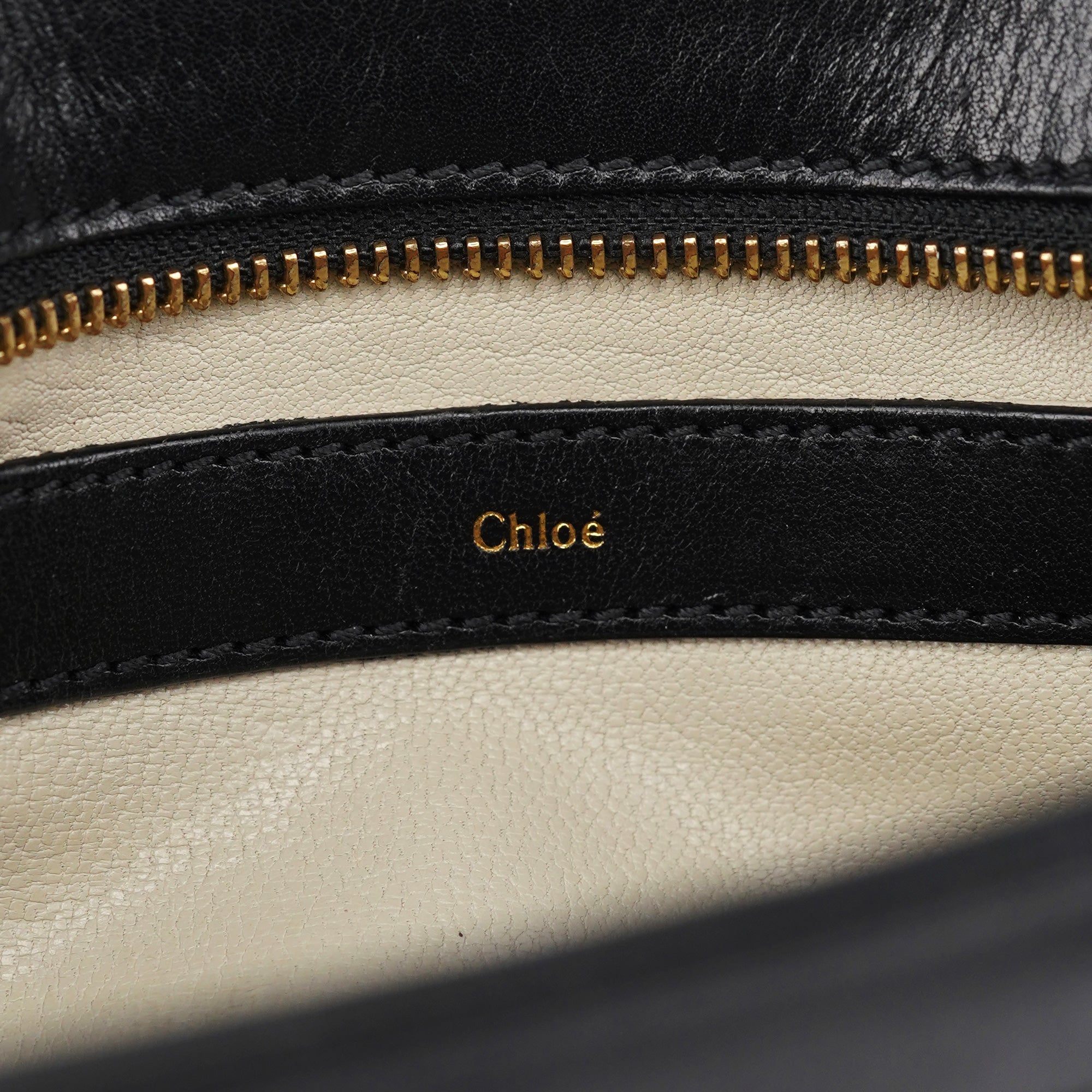 Chloé Navy Black Leather Tote Bag