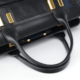 Chloé Navy Black Leather Tote Bag