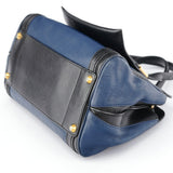 Chloé Navy Black Leather Tote Bag