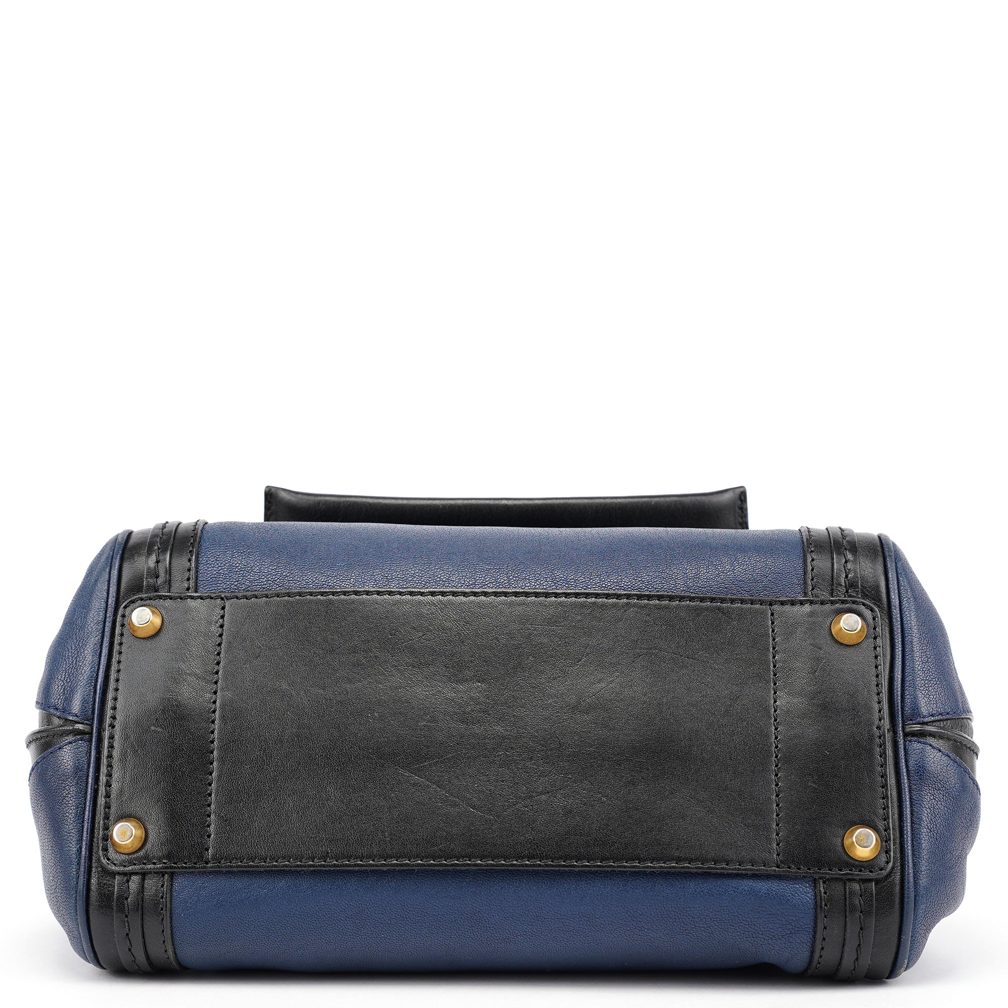 Chloé Navy Black Leather Tote Bag