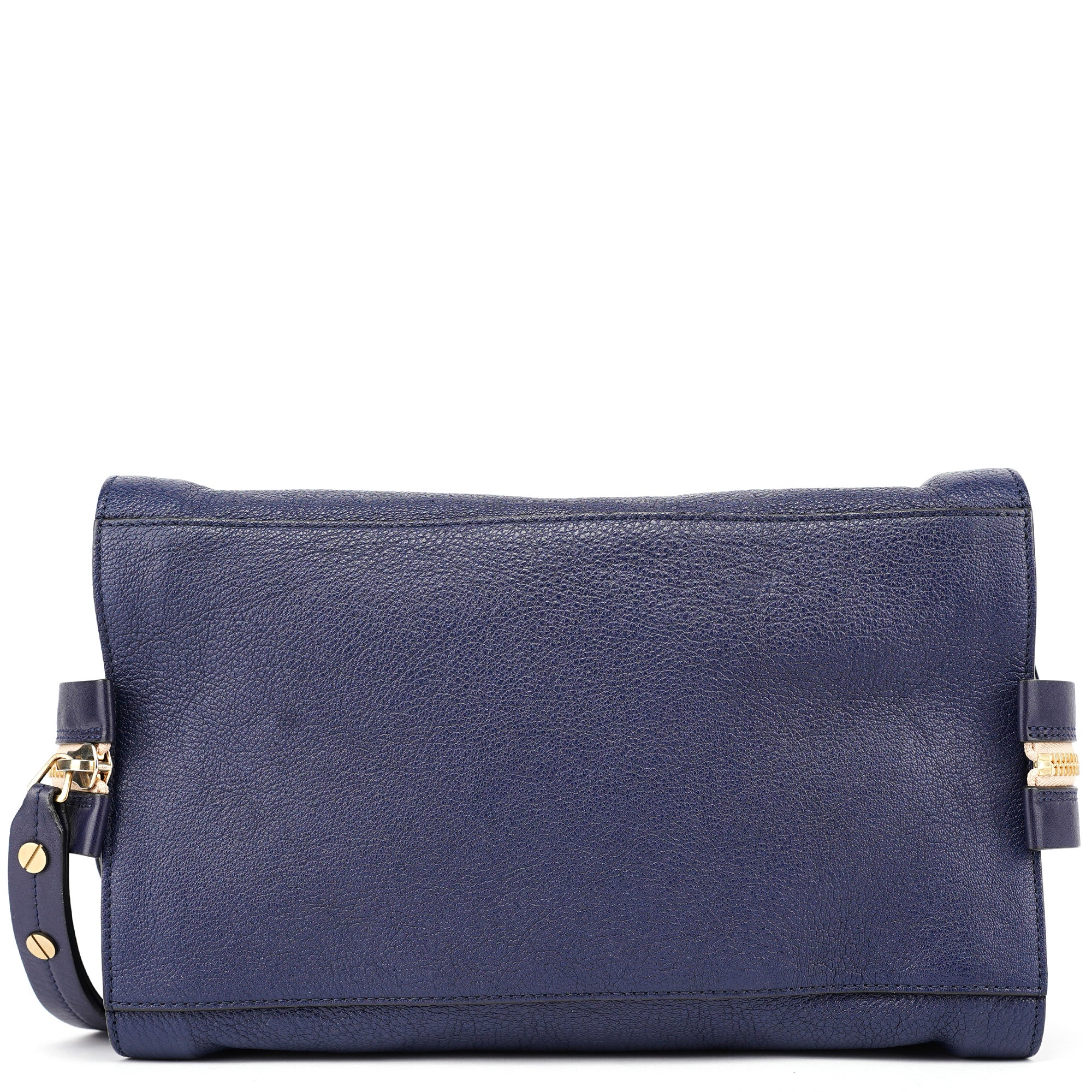 Chloé Navy Blue Lambskin Leather Tote Bag