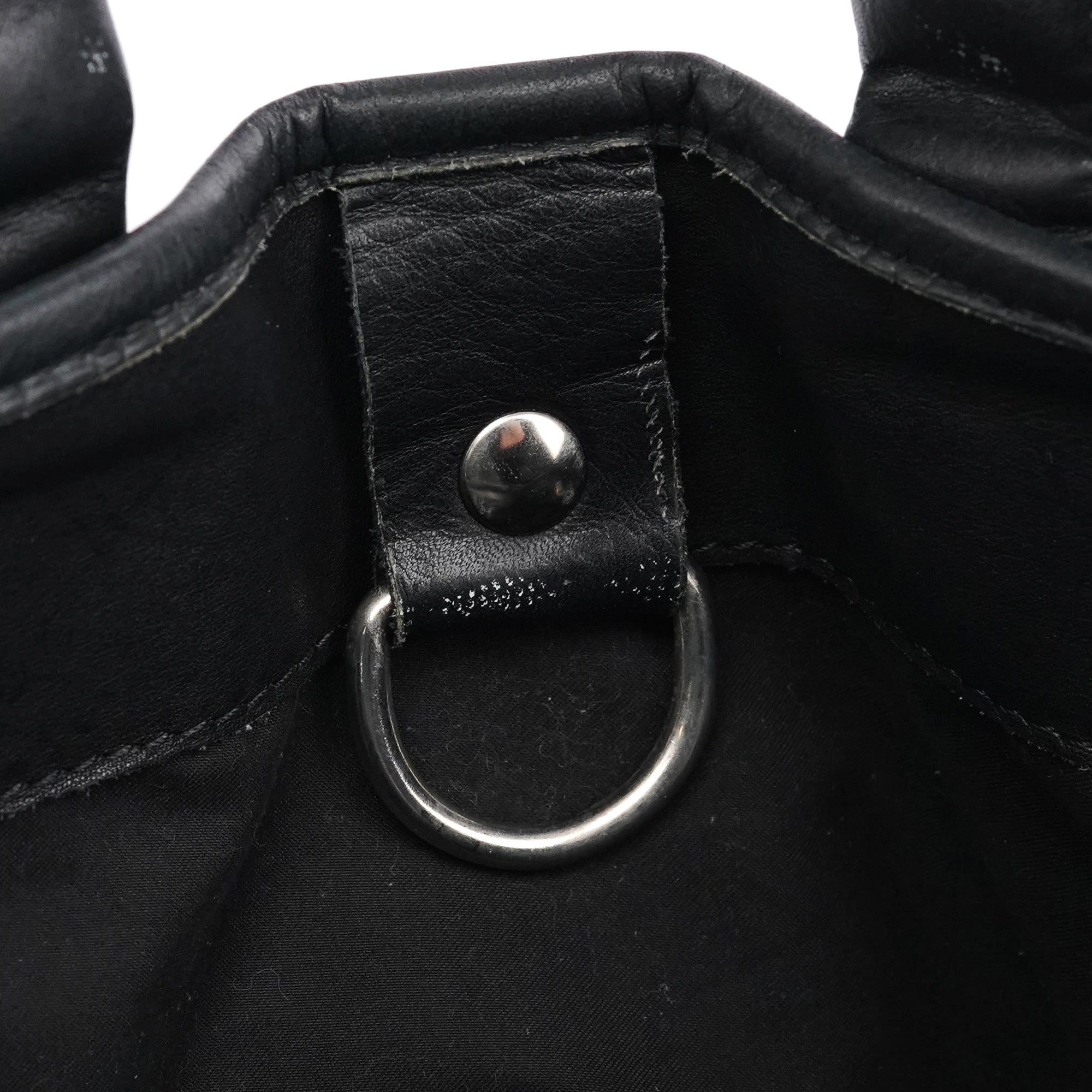 Chloé Navy Canvas Silver Logo Tote Bag