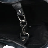 Chloé Navy Canvas Silver Logo Tote Bag