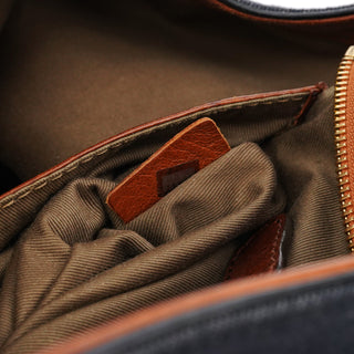 Chloe Navy Denim Logo Tote Bag