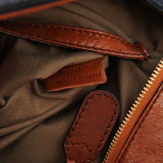 Chloe Navy Denim Logo Tote Bag