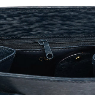 Chloe Navy Epi Leather Ribbon Top Handle 2-Way Bag