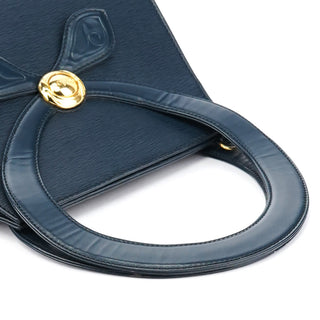 Chloe Navy Epi Leather Ribbon Top Handle 2-Way Bag