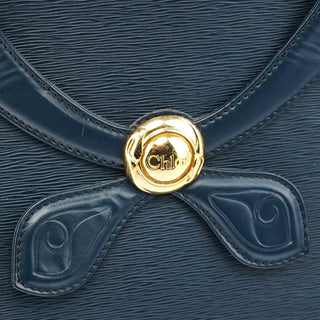 Chloe Navy Epi Leather Ribbon Top Handle 2-Way Bag