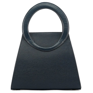 Chloe Navy Epi Leather Ribbon Top Handle 2-Way Bag