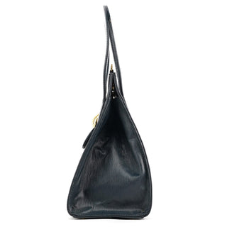 Chloe Navy Epi Leather Ribbon Top Handle 2-Way Bag