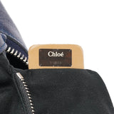 Chloé Navy Lambskin 2-Way Tote Bag