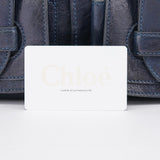 Chloé Navy Lambskin 2-Way Tote Bag