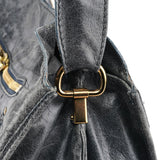 Chloe Navy Leather Bay Shoulder Bag