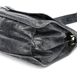 Chloe Navy Leather Bay Shoulder Bag