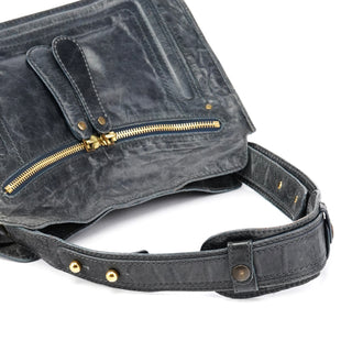 Chloe Navy Leather Bay Shoulder Bag