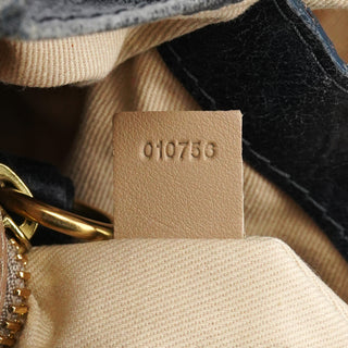 Chloe Navy Leather Bay Shoulder Bag