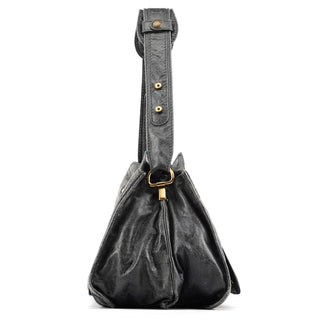 Chloe Navy Leather Bay Shoulder Bag