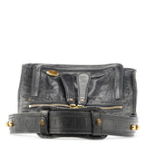 Chloe Navy Leather Bay Shoulder Bag