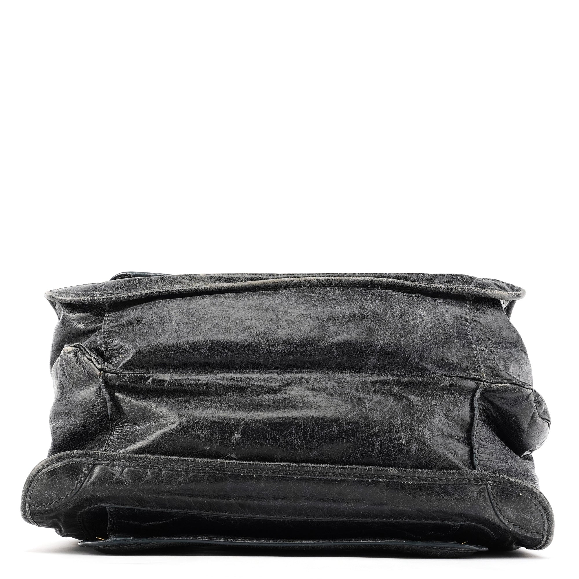 Chloe Navy Leather Bay Shoulder Bag