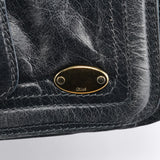 Chloe Navy Leather Bay Shoulder Bag