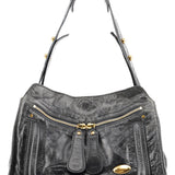 Chloe Navy Leather Bay Shoulder Bag