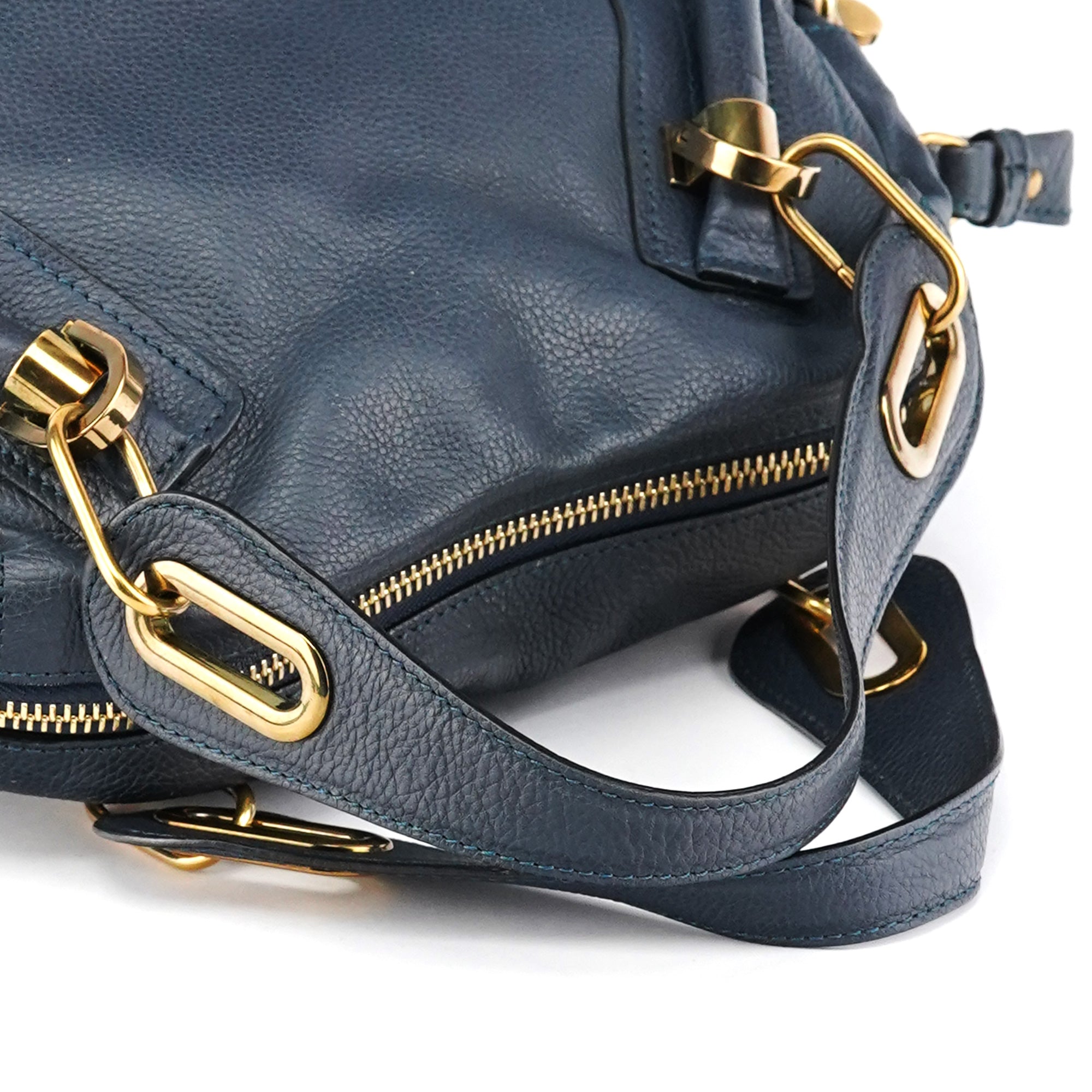Chloe Navy Leather Paraty 2-Way Bag