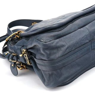 Chloe Navy Leather Paraty 2-Way Bag