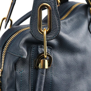 Chloe Navy Leather Paraty 2-Way Bag
