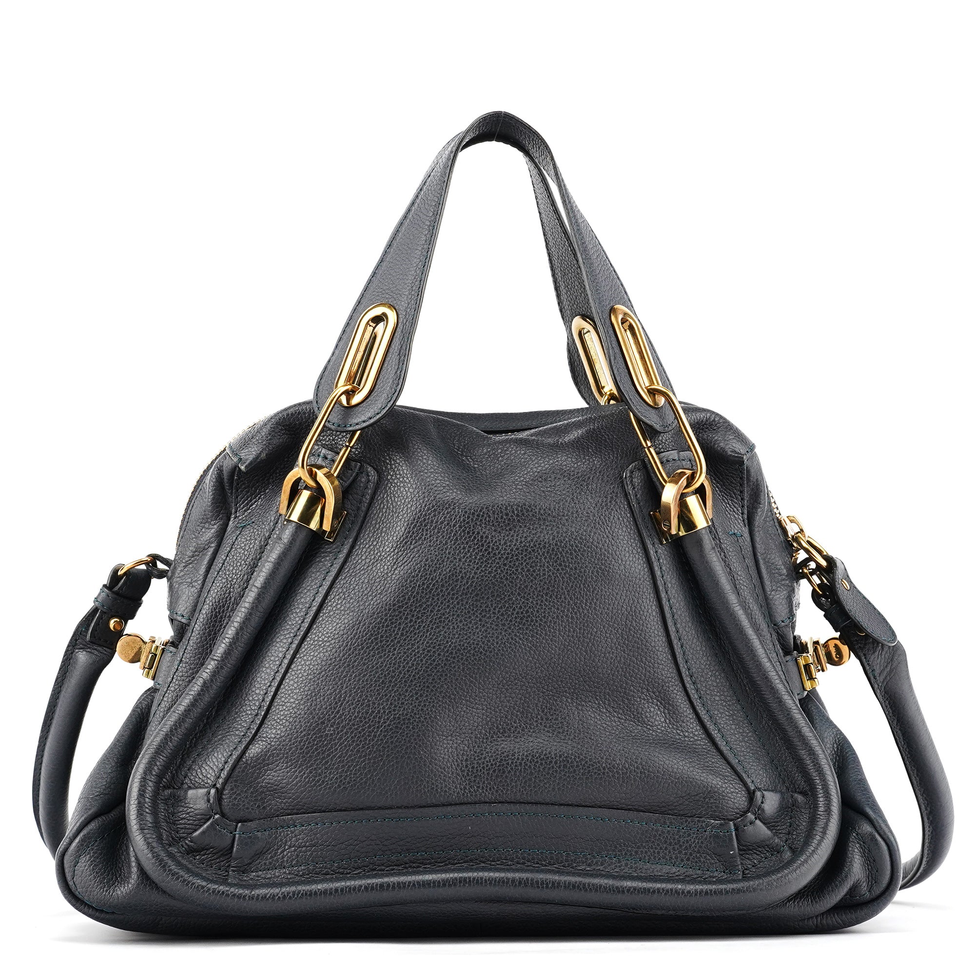 Chloe Navy Leather Paraty 2-Way Bag