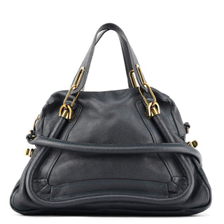 Chloe Navy Leather Paraty 2-Way Bag
