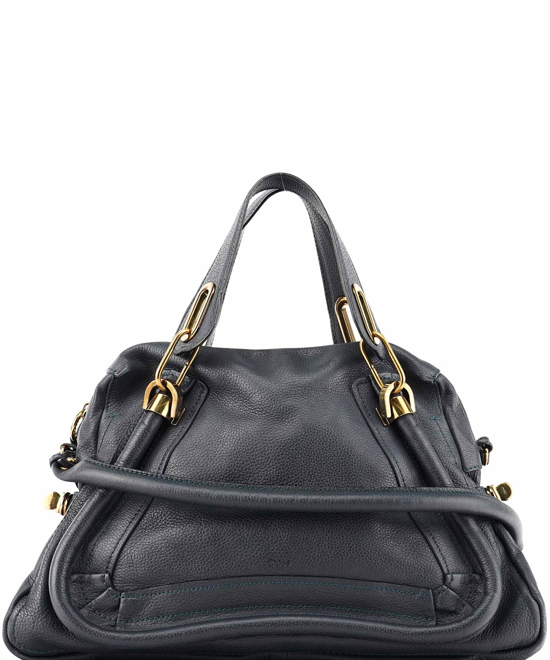 Chloe Navy Leather Paraty 2-Way Bag