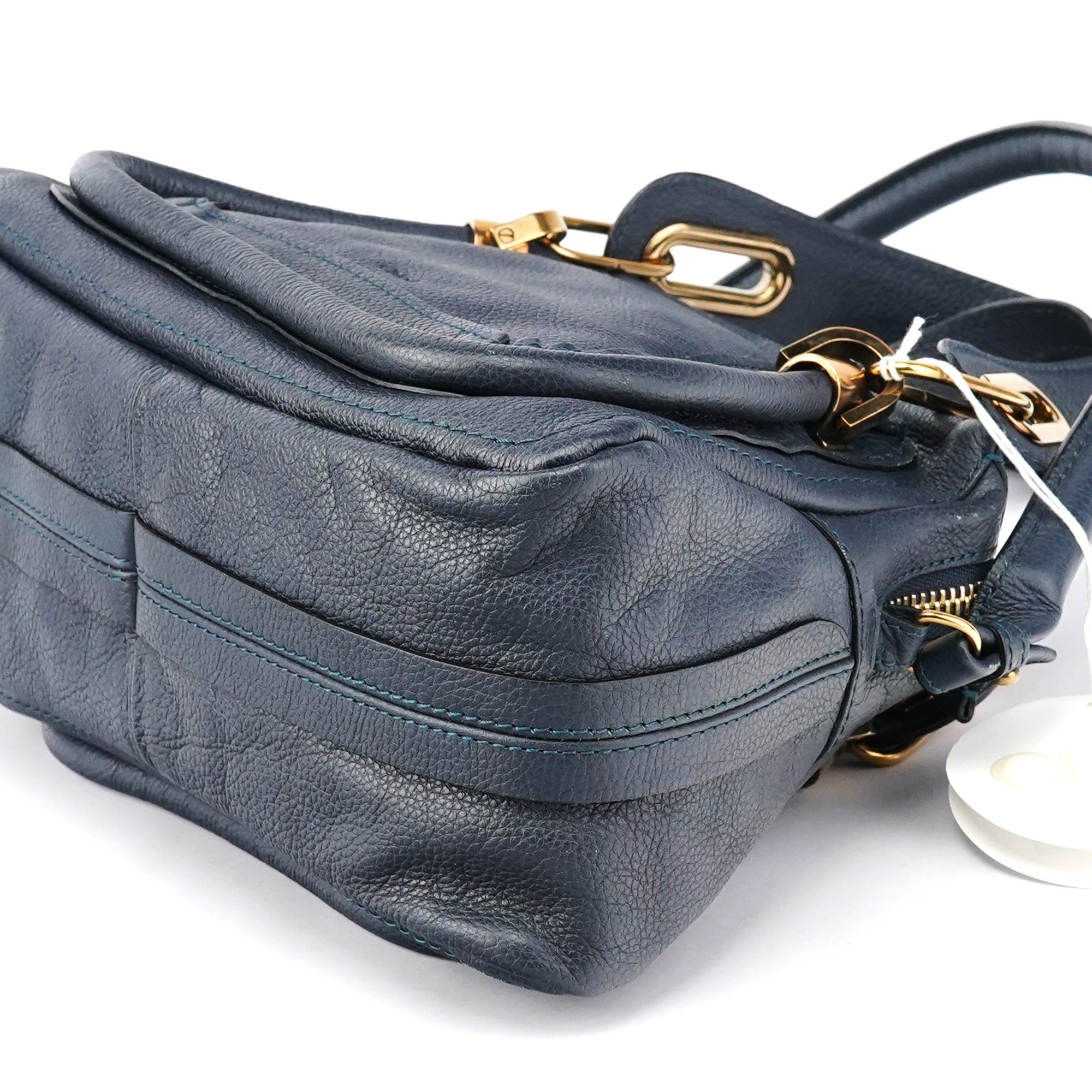 Chloe Navy Leather Paraty 2-Way Bag