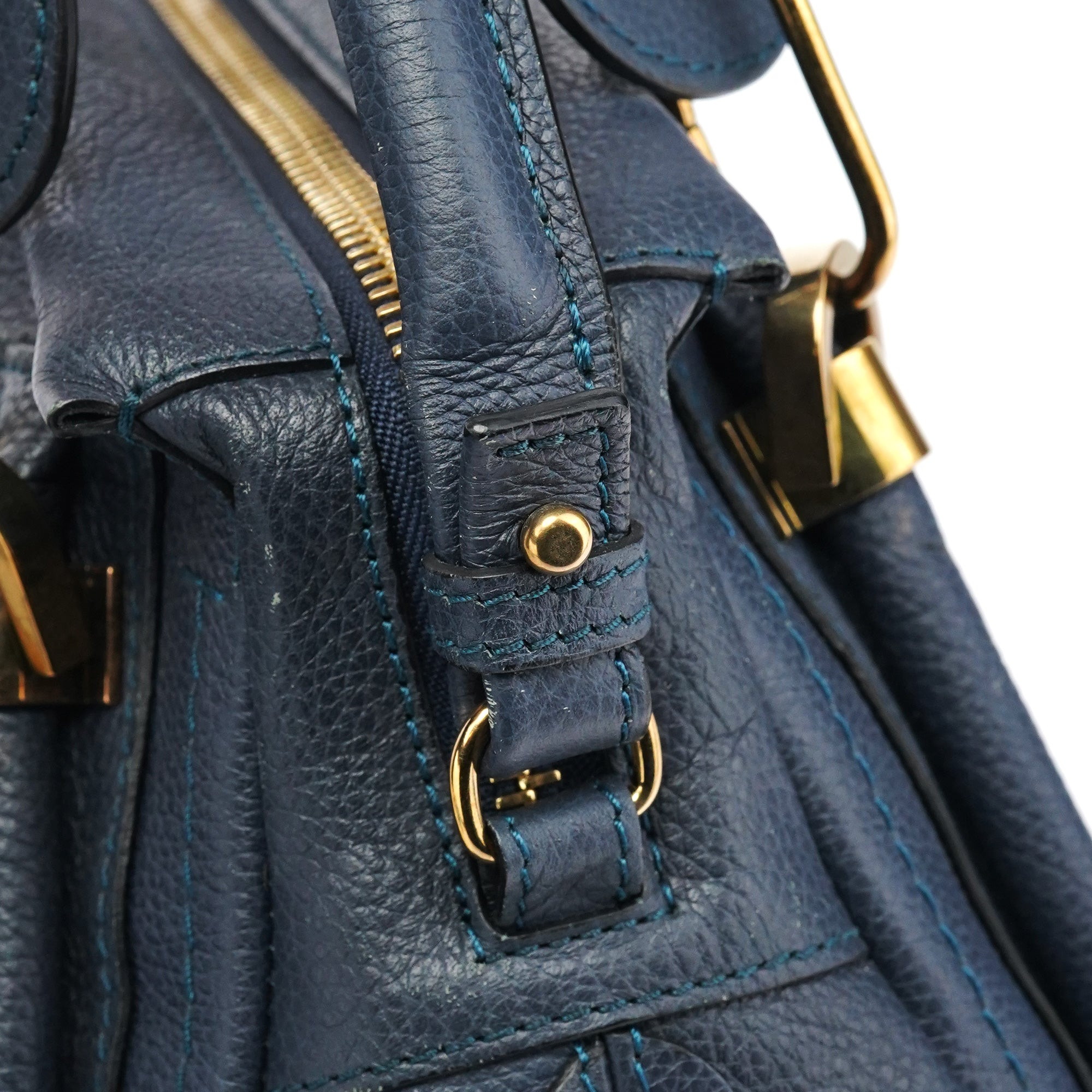 Chloe Navy Leather Paraty 2-Way Bag
