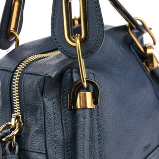 Chloe Navy Leather Paraty 2-Way Bag