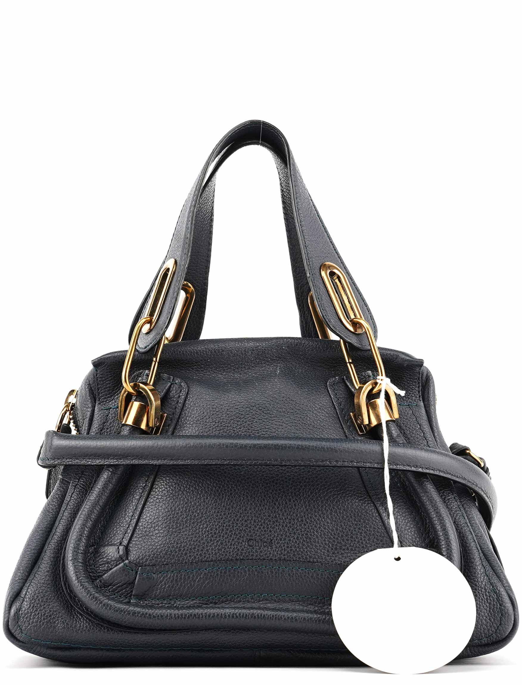 Chloe Navy Leather Paraty 2-Way Bag