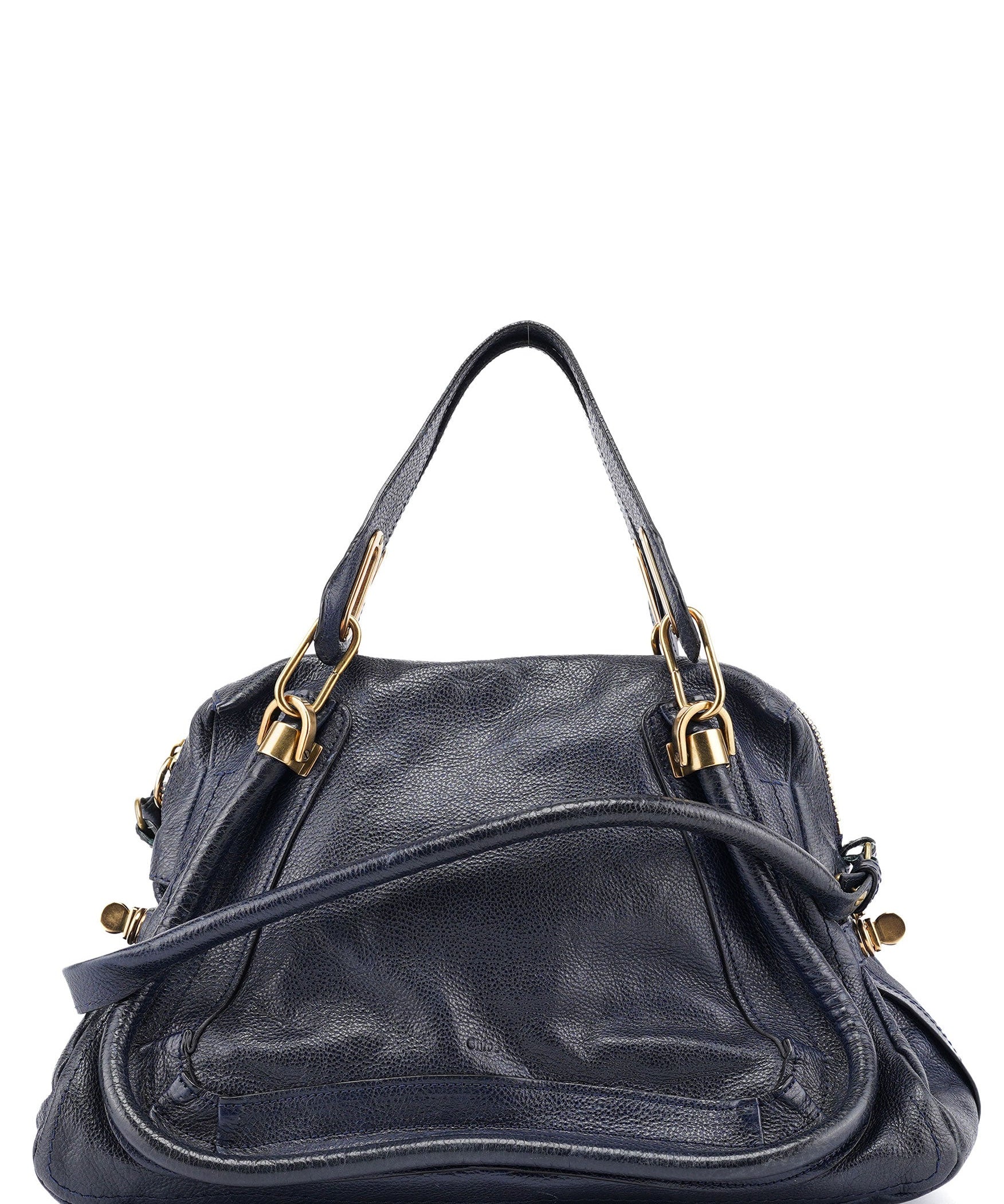 Chloé Navy Leather Paraty 2-Way Crossbody Bag