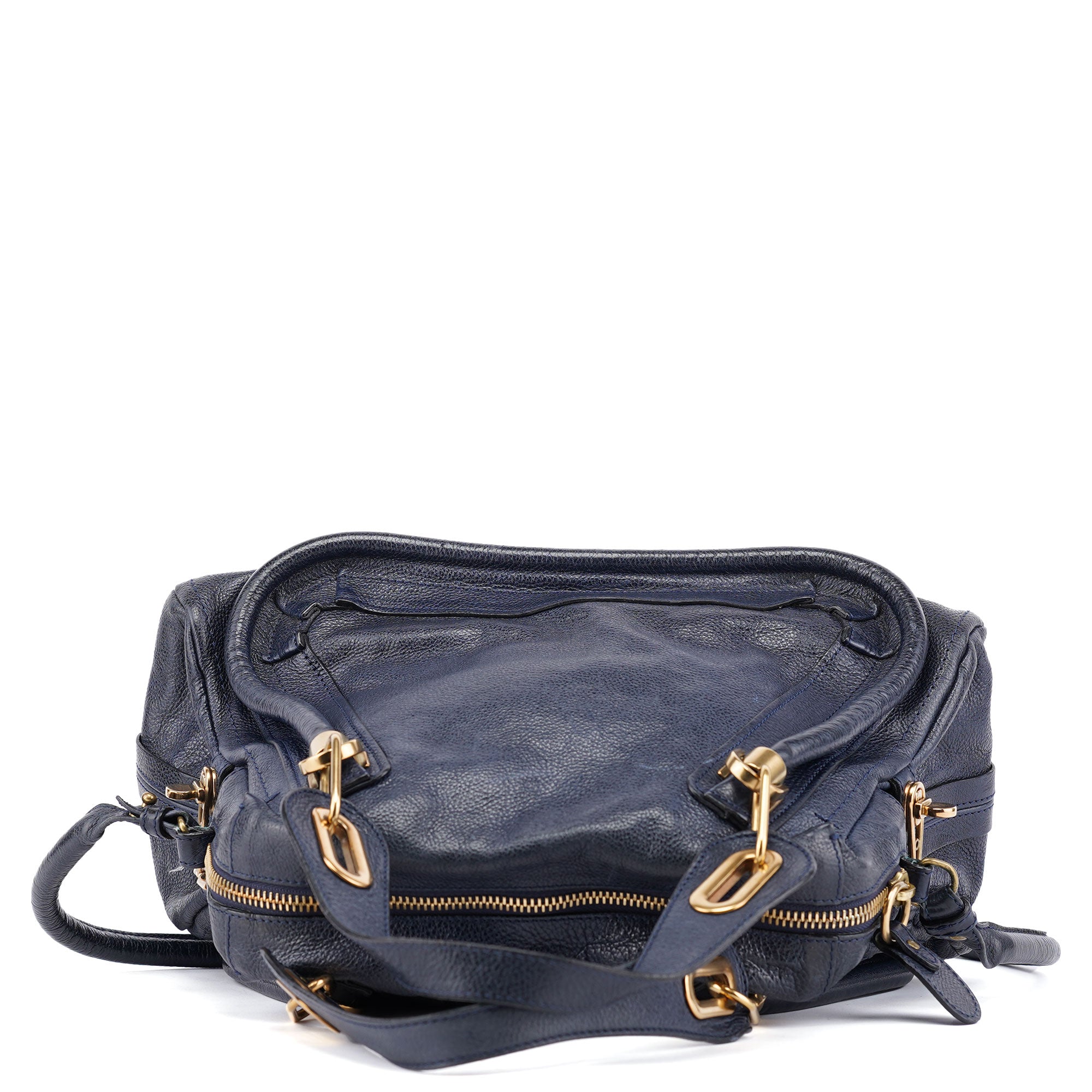 Chloé Navy Leather Paraty 2-Way Crossbody Bag