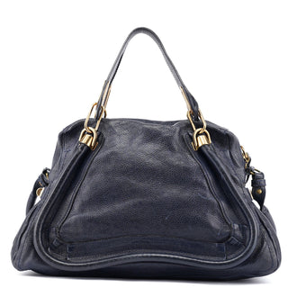 Chloé Navy Leather Paraty 2-Way Crossbody Bag