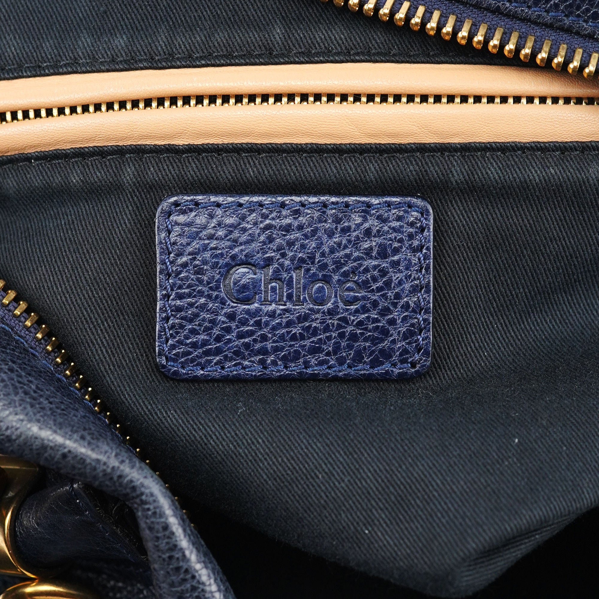 Chloé Navy Leather Paraty 2-Way Crossbody Bag