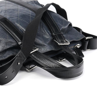 Chloe Navy Leather Quilted 2-Way Tote Bag