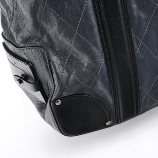 Chloe Navy Leather Quilted 2-Way Tote Bag