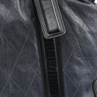 Chloe Navy Leather Quilted 2-Way Tote Bag